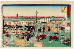 錦絵　東京名所土産　日本橋