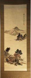 掛軸　小室翠雲　秋江漁隠図