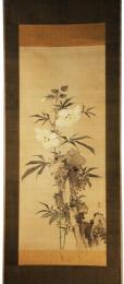 掛軸　立原杏所　「芙蓉図」