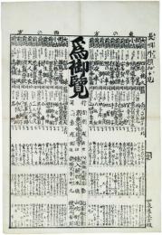 番附　長唄外題加々見