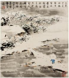 色紙　小室翠雲