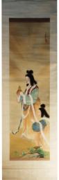 掛軸　女神の図