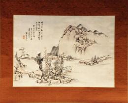掛軸　野呂介石　山水図