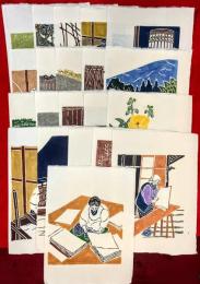 黒谷和紙　型染絵　手漉和紙　：紙すき村黒谷