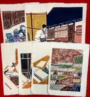 黒谷和紙　型染絵　手漉和紙　：紙すき村黒谷