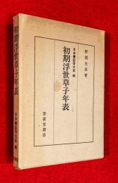 初期浮世草子年表・近世遊女評判記年表