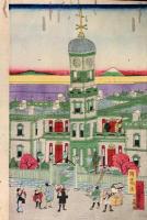 横濱繁栄本町通時計台神奈川鼎全圖