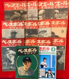 ベースボールマガジン　：第１巻第５号、第１巻第６号、第１巻第７号、第１巻第８号、第２巻第１号、第２巻第３号、第２巻第４号、第２巻第９号、第２巻第１０号、第３巻第７号、第３巻１１号、第４巻第４号、第４巻第５号、第８巻第５号