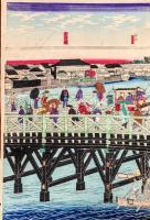 東京名勝両国橋新築圖