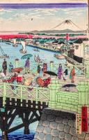 東京名勝両国橋新築圖