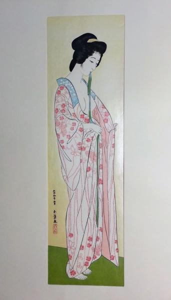 Amazon.co.jp: 橋口五葉 木版画2枚入「神戸之宵月 京都三条大橋