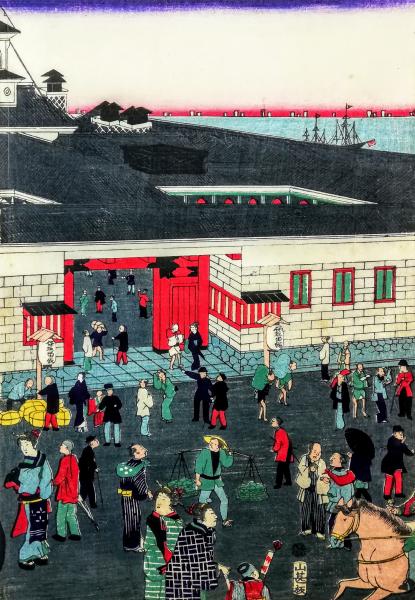 東京築地ホテル館繁栄馬車往来之図(了古) / 古本、中古本、古