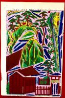 歌舞伎座當り狂言羽衣　組上　立版古　組上絵　組立絵　三枚続