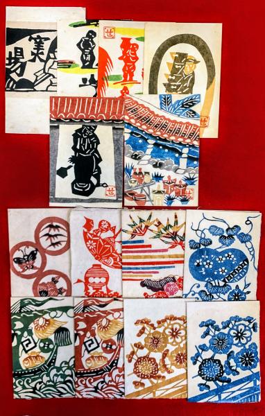 【超特価SALE開催!】 家をを覗くたぬき 型絵染 版画 芹沢銈介 - 版画