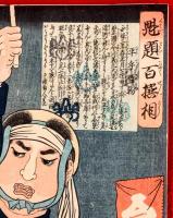 魁題百撰相　：平手監物