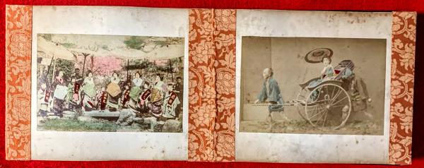 明治期手彩色写真帳 ：蒔絵表紙・女性風俗20図 / 古本、中古本、古