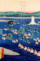 大井川連台渡之圖
