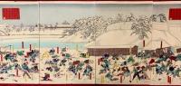 安政五戌午年三月三日桜田御門外ニ於テ水府脱士之輩会盟シテ雪中ニ大老彦根候ヲ襲撃之圖