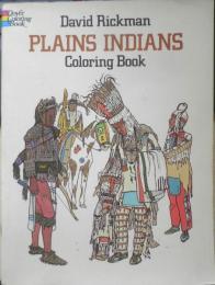 洋書ぬり絵　Plains Indians Coloring Book　David Rickman　ネイティブアメリカン　g