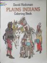 洋書ぬり絵　Plains Indians Coloring Book　David Rickman　ネイティブアメリカン　g