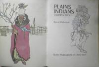 洋書ぬり絵　Plains Indians Coloring Book　David Rickman　ネイティブアメリカン　g