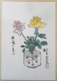 富岡美術館　武者小路実篤　絵はがき　5枚セット　a18