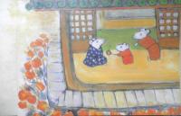 ねずみのおよめさん　こどものとも年中向き　日本の昔話/小野かおる再話・画　1988年初版　福音館書店　c
