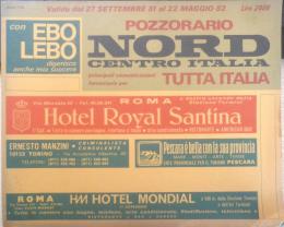 イタリアの鉄道時刻表 POZZORARIO NORD CENTRO ITALIA　1981.1982年　c