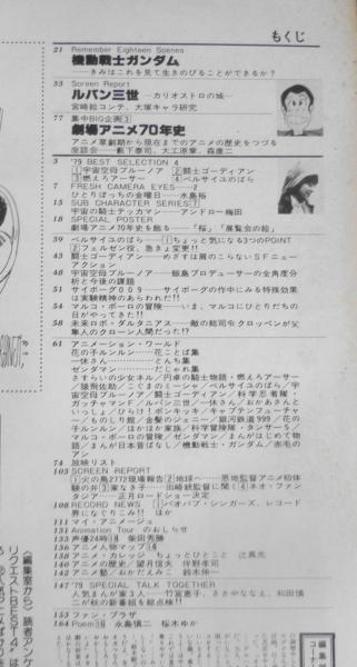 アニメージュ 79年12月号 水島裕・ひとりぼっちの金曜日 j / 古本