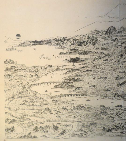 AKa7049 江戸鍬形紹真筆 野代柳湖刻 版画 掛軸 歴史貴重資料 は