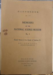 国立科学博物館専報　第3号　対馬（一部壱岐を含む）の自然史科学的総合研究（Ⅲ）　昭和45年初版　t
