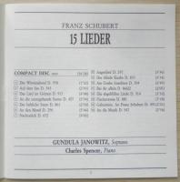 CD Schubert 15 Lieder グンドゥラ・ヤノヴィッツ c
