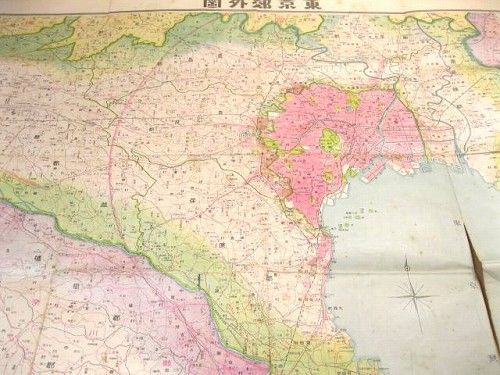 古地図 『東京郊外図』 / 古本、中古本、古書籍の通販は「日本の