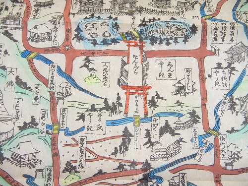 古地図 鎌倉絵図 大仏 八幡宮 神奈川 和本 古文書
