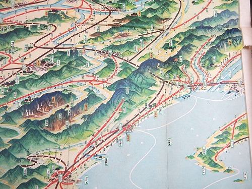 古地図 『近畿観光地図 鳥瞰図』 / 古本、中古本、古書籍の通販