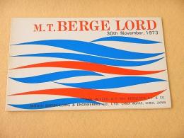 船舶進水記念絵葉書 『M.T.BERGE LORD』