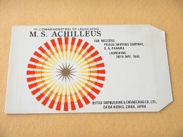 船舶進水記念絵葉書 『M.S.ACHILLEUS』