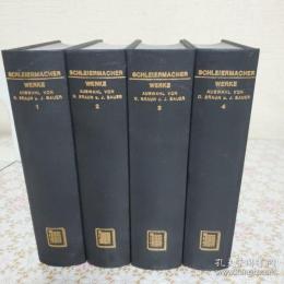 Friedrich Schleiermacher Werke 全4冊揃
フリードリヒ・シュライアマハー著作集