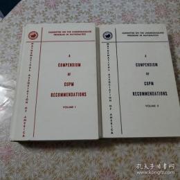 A Compendium of CUPM Recommendations ： studies discussions and recommendations 全2冊揃 アメリカ数学協会