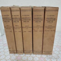 A Grammar of Late Modern English  全5冊揃
 後期近代英語