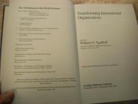 Transforming international organizations
The globalization of the world economy