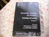Knowledge, learning and routines 2冊揃
Critical studies in economic institutions