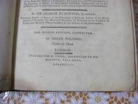 An authentic account of an embassy from the King of Great Britain to the Emperor of China 3冊揃  ジョージ・レオナード・スタントン