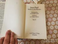 Jean Paul 　Werke in drei Bänden 全3冊揃
ジョン・パウル作品集