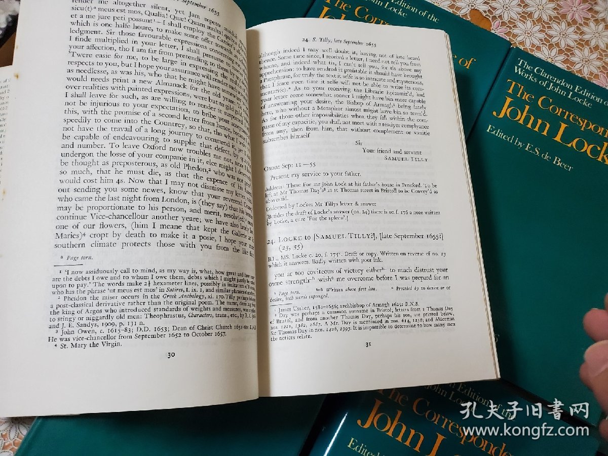 The correspondence of John Locke 全8冊揃 ジョン・ロック全集
