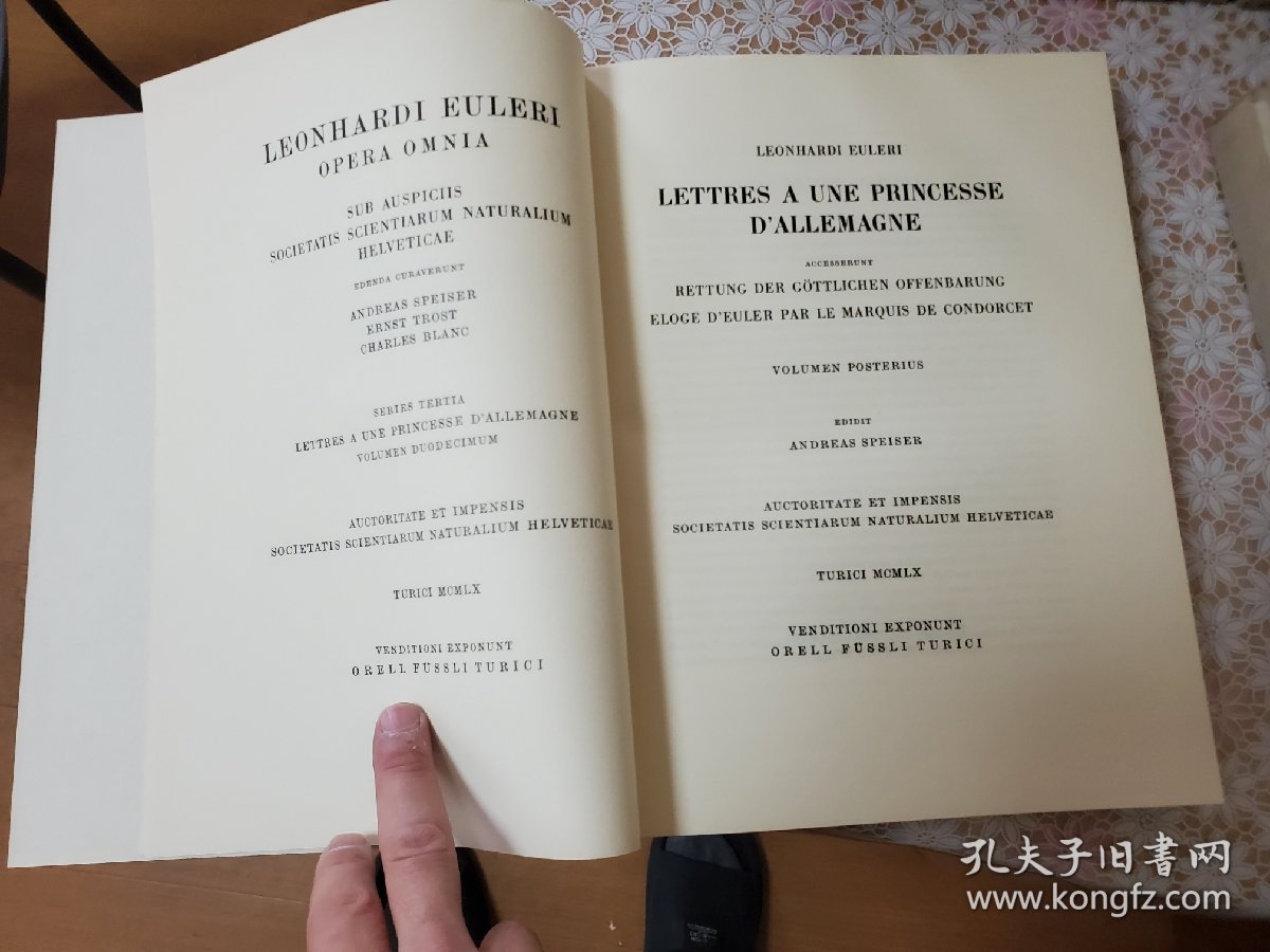 Leonhard Euler Opera Omnia ：Series III: Opera physica