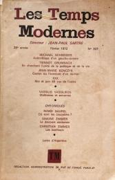 Les Temps modernes　Fevrier 1972 No.307 J.P.Sartre サルトル　