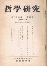 「哲学研究」　第38巻第4冊　（通巻第438号）　昭和30年12月