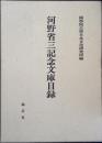 河野省三記念文庫目録 : 和装本之部