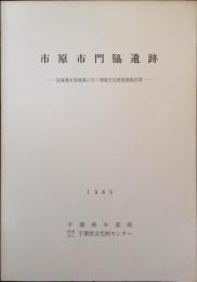 市原市門脇遺跡 : 高滝導水管事業に伴う埋蔵文化財調査報告書